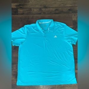 Men’s 3XL Adidas Golf polo. Blue turquoise color.